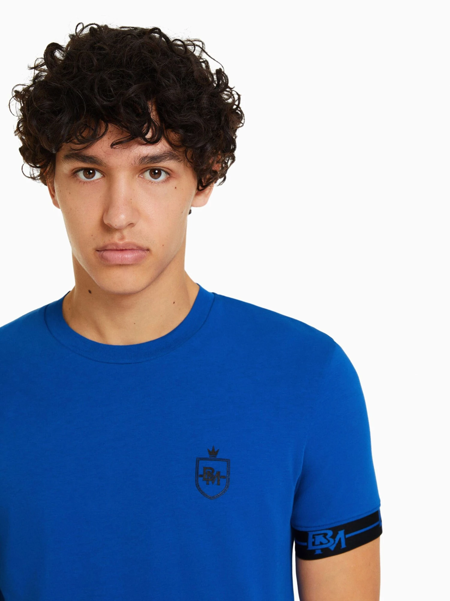 BERSHKA T-shirts T-Shirt Homme Bleu Roi 7 BERSHKA T-shirts T-Shirt Homme Bleu Roi – Image 5
