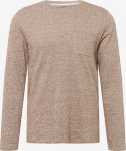 S.Oliver T-shirts à Manches Longues T-Shirt Homme Marron Chiné