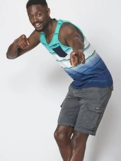 Koroshi Débardeurs T-Shirt Homme Mélange De Couleurs -F4NT4STIC Soldes 0e2934722e0d326b8b30f911394dbd78