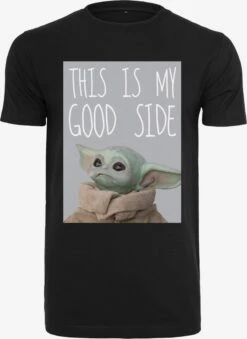 Mister Tee T-shirts Coupe Regular T-Shirt Baby Yoda Good Side Homme Noir