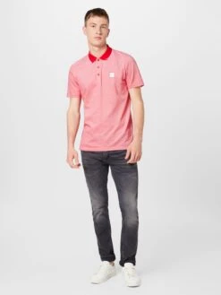 BOSS ORANGE Polos T-Shirt Oxford Homme Rouge -F4NT4STIC Soldes 206717b1ec362a55f76f902b6b6768d8