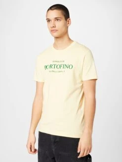 T-shirts T-Shirt PORTOFINO TENNIS Homme Jaune -F4NT4STIC Soldes 249b24f0f89fb3f9762fc5e5a441456b