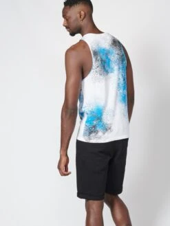 Koroshi Débardeurs T-Shirt Homme Bleu Clair -F4NT4STIC Soldes 24bafdfba6bd2fac2caf4eab3a169d3f