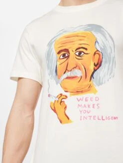 DEDICATED T-shirts T-Shirt Stockholm Shrigley Weed Homme Blanc Perle -F4NT4STIC Soldes 2560359da22f8f0df58e5766d21057a0