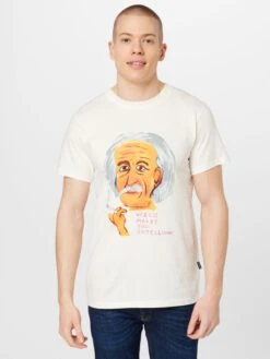 DEDICATED T-shirts T-Shirt Stockholm Shrigley Weed Homme Blanc Perle -F4NT4STIC Soldes 2686ba6843b07bfbd19eb143a2137c59