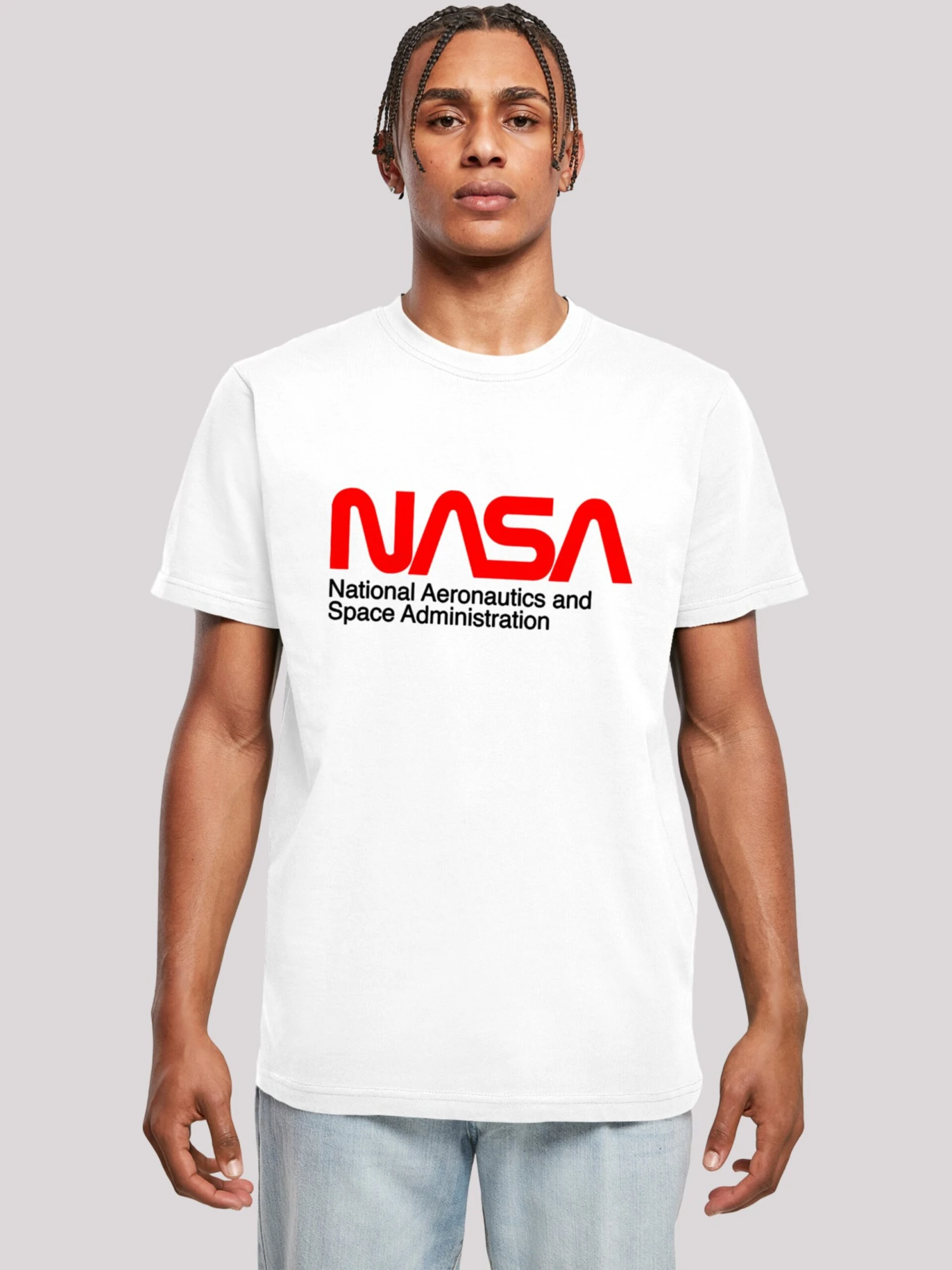F4NT4STIC T-shirts T-Shirt NASA Homme Blanc 5 F4NT4STIC T-shirts T-Shirt NASA Homme Blanc – Image 3