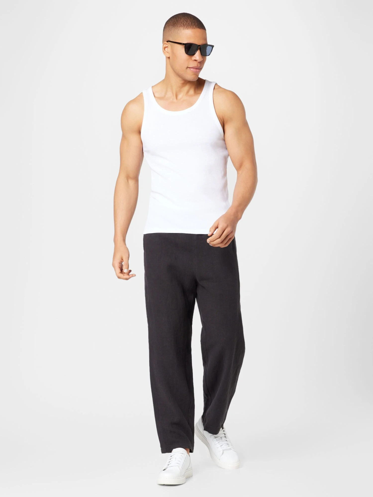 WEEKDAY Débardeurs T-Shirt Homme Gris / Blanc 7 WEEKDAY Débardeurs T-Shirt Homme Gris / Blanc – Image 5