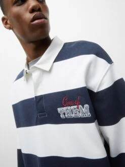 PULL & BEAR T-shirts à Manches Longues T-Shirt Homme Marine / Blanc -F4NT4STIC Soldes 2b3e4f957405ba764a3d4963f9e14ea8