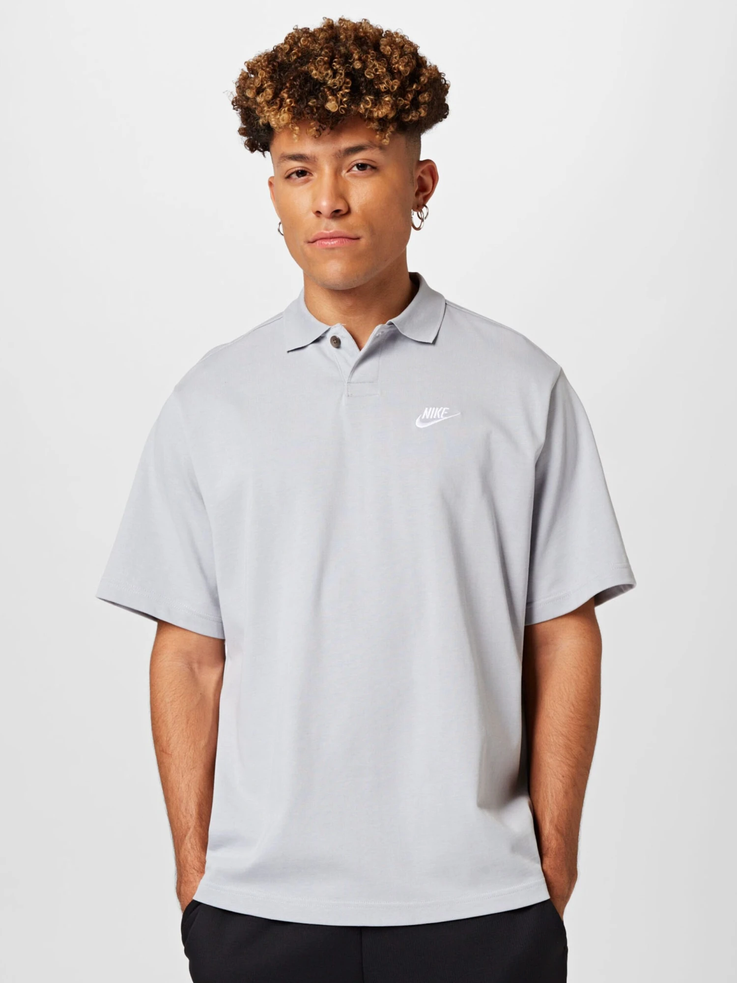 Nike Sportswear Polos T-Shirt Homme Gris Clair 5 Nike Sportswear Polos T-Shirt Homme Gris Clair – Image 3