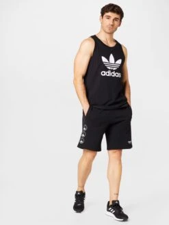 Adidas Originals Débardeurs T-Shirt Trefoil Homme Noir -F4NT4STIC Soldes 2e05c38408676f5e679261aa38a30edc