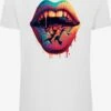 F4NT4STIC T-shirts T-Shirt Drooling Lips Homme Blanc -F4NT4STIC Soldes 2e077fad0b85ff8000e29900d995375c