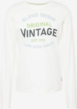 Blend T-shirts à Manches Longues T-Shirt Homme Blanc Cassé