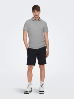 Only & Sons Polos T-Shirt Flecher Homme Gris Clair -F4NT4STIC Soldes 351dad9a8b57cfd00a8b1e2a3d66f517