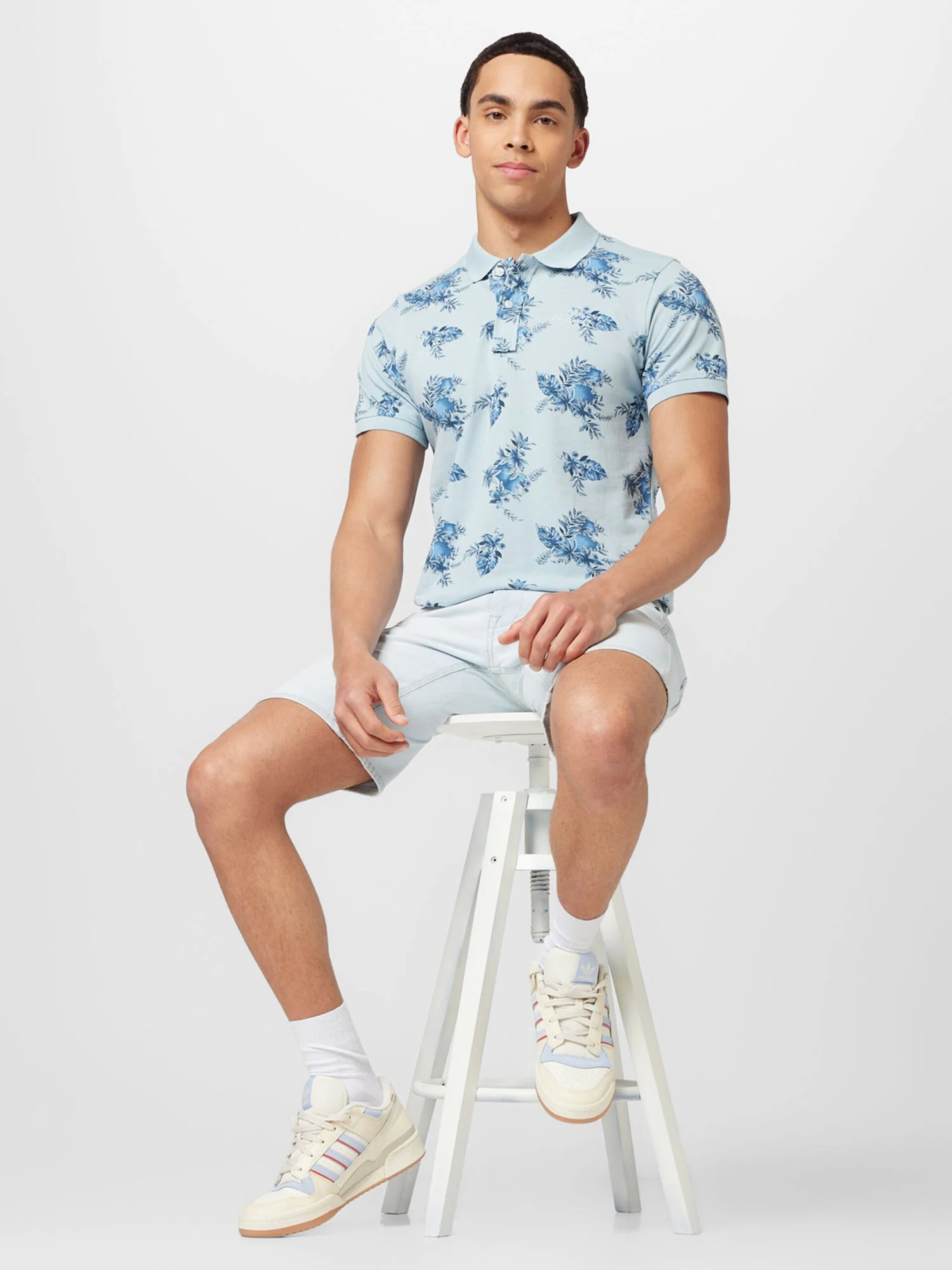 Blend Polos T-Shirt Homme Bleu / Bleu-gris / Bleu Clair 7 Blend Polos T-Shirt Homme Bleu / Bleu-gris / Bleu Clair – Image 5