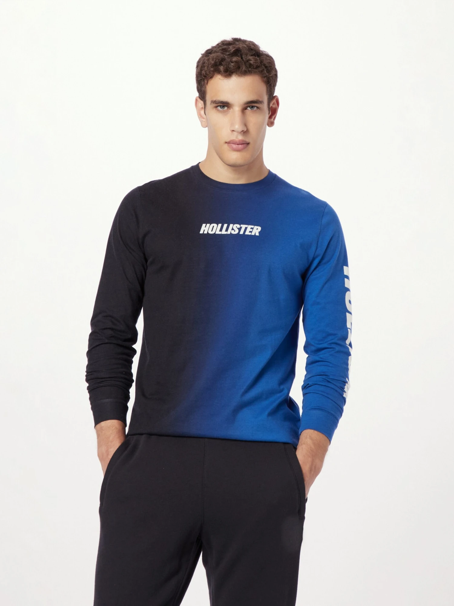 Hollister T-shirts à Manches Longues T-Shirt Homme Bleu / Bleu Marine 5 Hollister T-shirts à Manches Longues T-Shirt Homme Bleu / Bleu Marine – Image 3
