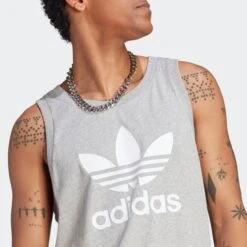 Adidas Originals Débardeurs T-Shirt Trefoil Homme Gris Chiné -F4NT4STIC Soldes 3ba0f231d7db1a8601db50b3dde2a8f5
