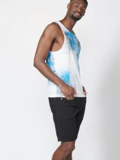 Koroshi Débardeurs T-Shirt Homme Bleu Clair -F4NT4STIC Soldes 425c93a031e7382d8153cf3bce26a67c