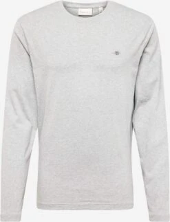 Gant T-shirts à Manches Longues T-Shirt Homme Gris Argenté / Gris Chiné