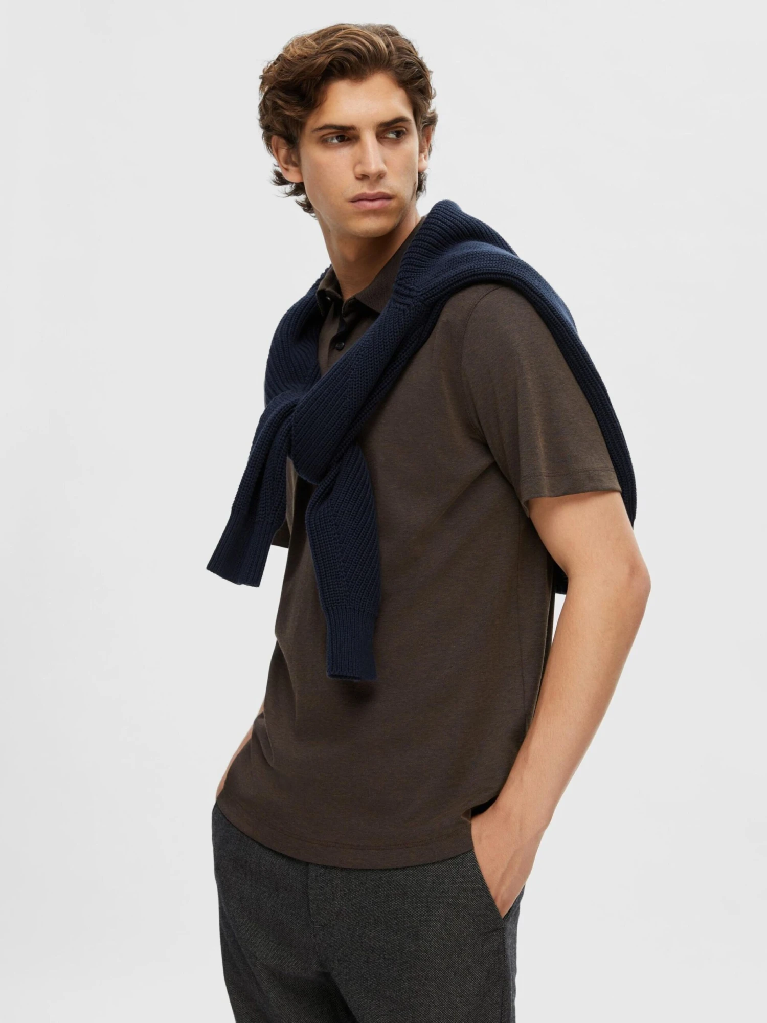 Selected Homme Polos T-Shirt Leroy Homme Marron 7 Selected Homme Polos T-Shirt Leroy Homme Marron – Image 5