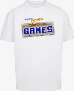F4NT4STIC T-shirts T-Shirt California Games Plate Retro Gaming SEVENSQUARED Homme Blanc