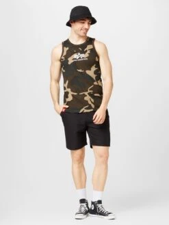 Alpha Industries Débardeurs T-Shirt Homme Vert Foncé -F4NT4STIC Soldes 4f7238aeefebfc5d954990972d1da861