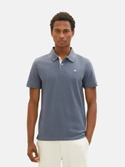 Tom Tailor Polos T-Shirt Homme Bleu Fumé -F4NT4STIC Soldes 5d9aaa94a9901b2495f1832bd2b758a8