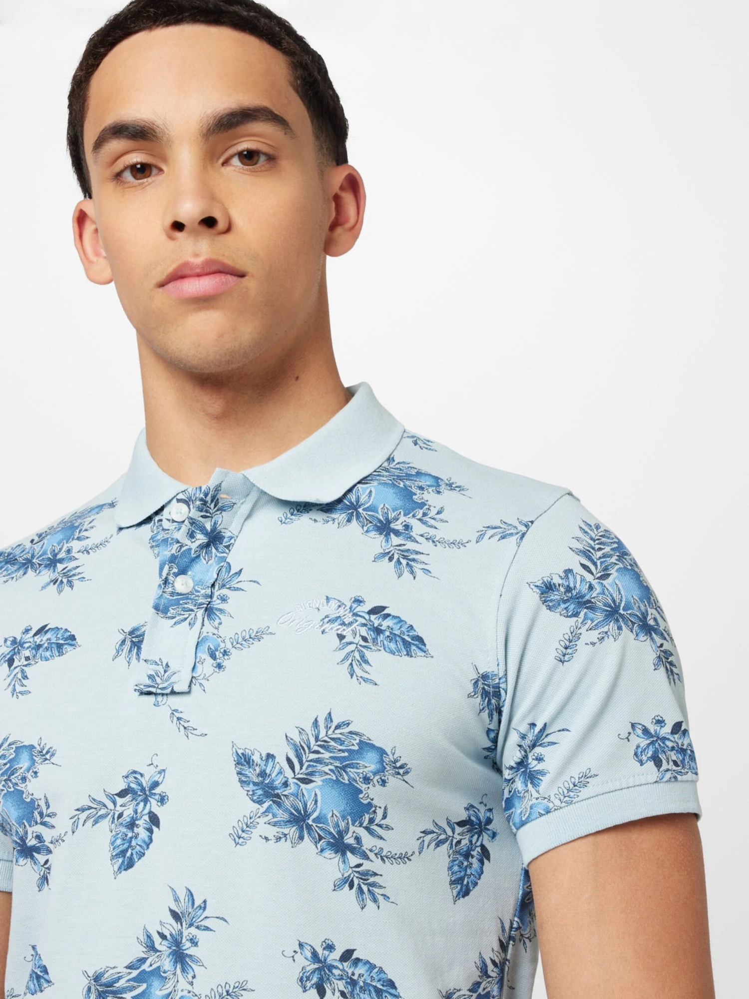 Blend Polos T-Shirt Homme Bleu / Bleu-gris / Bleu Clair 4 Blend Polos T-Shirt Homme Bleu / Bleu-gris / Bleu Clair – Image 2