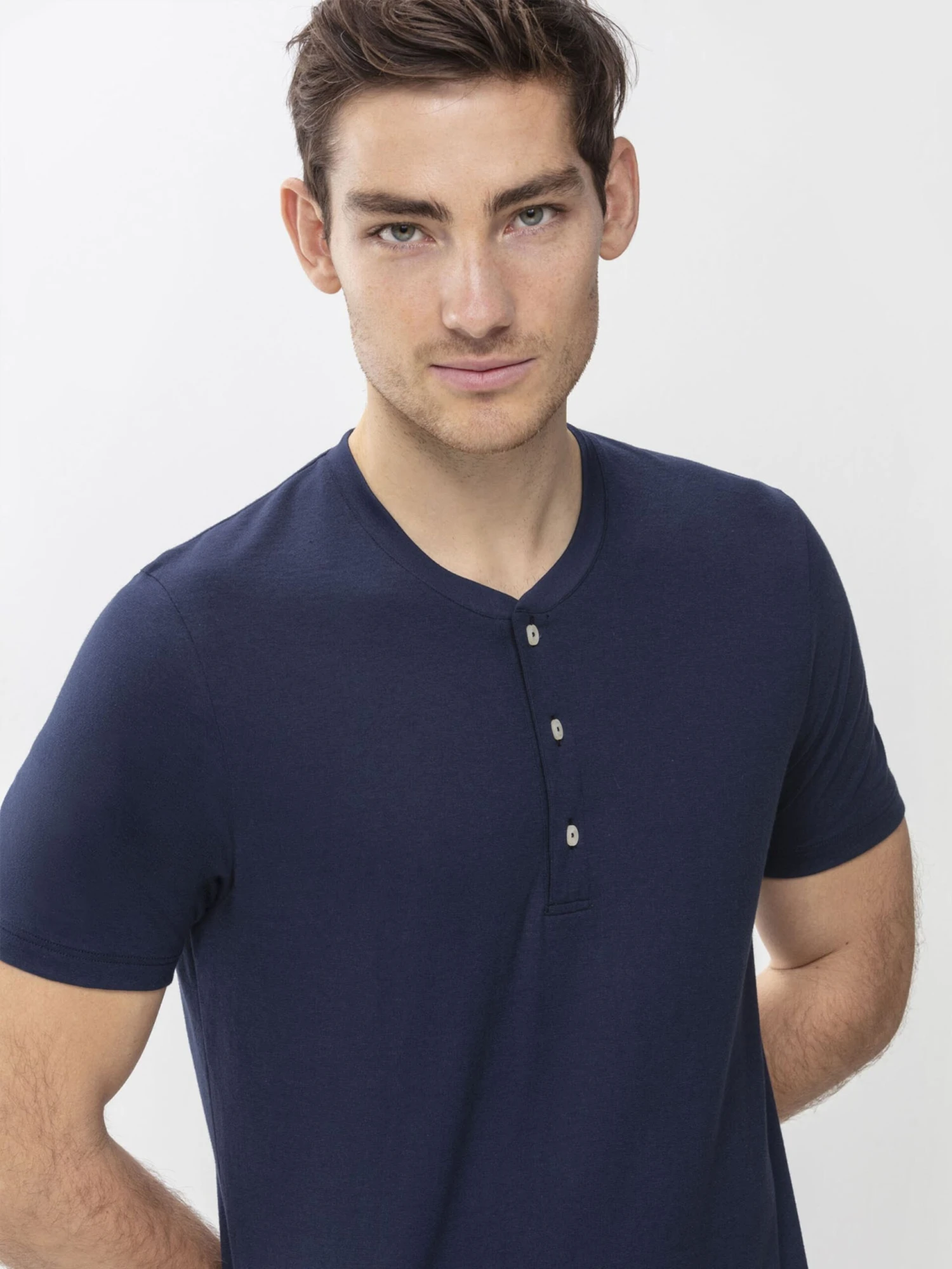 MEY T-shirts T-Shirt Homme Bleu Foncé 6 MEY T-shirts T-Shirt Homme Bleu Foncé – Image 4