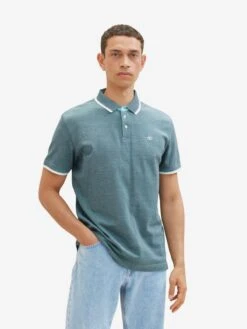 Tom Tailor Polos T-Shirt Homme Bleu Pastel