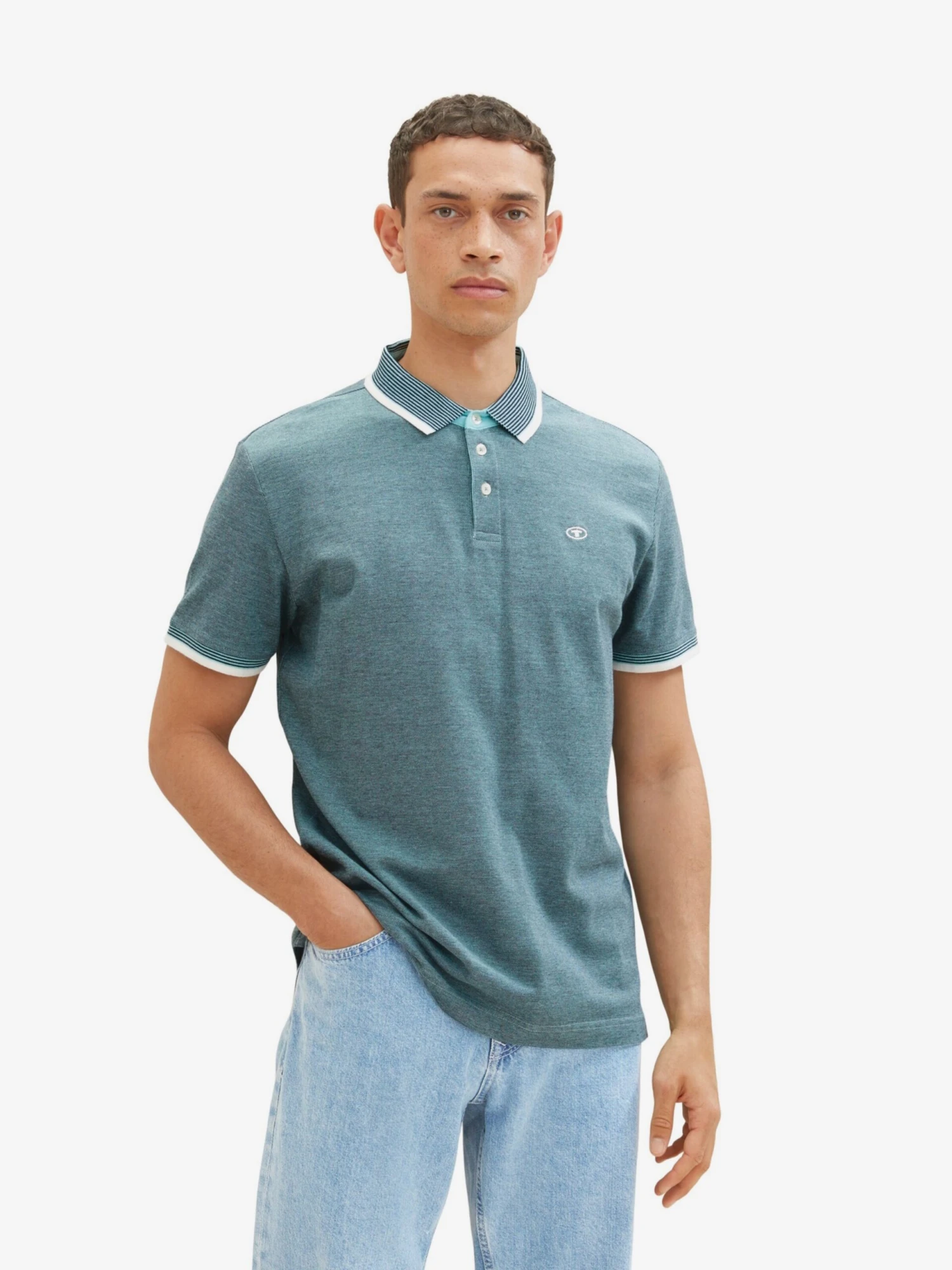 Tom Tailor Polos T-Shirt Homme Bleu Pastel 3 Tom Tailor Polos T-Shirt Homme Bleu Pastel