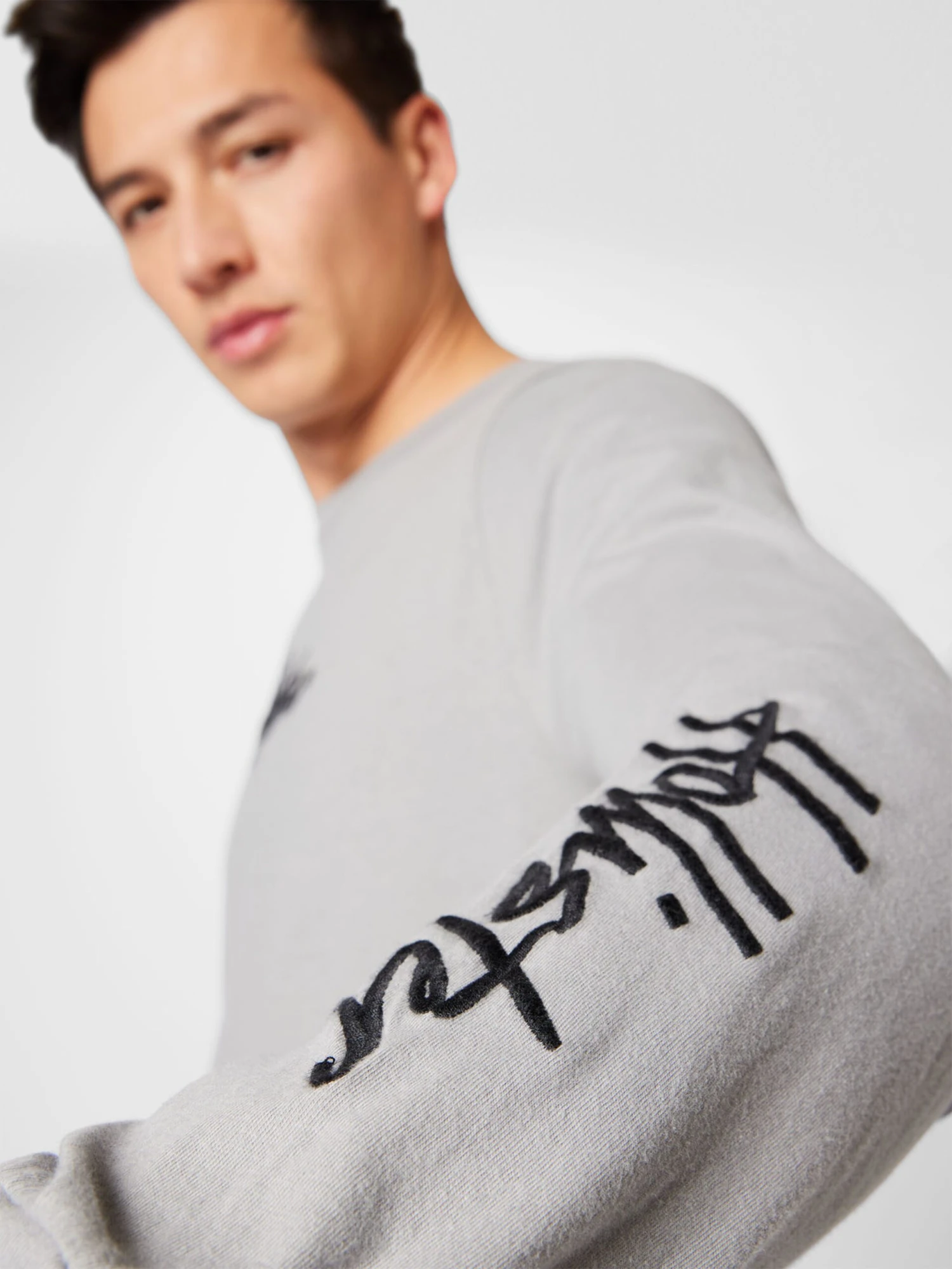 Hollister T-shirts à Manches Longues T-Shirt Homme Gris 4 Hollister T-shirts à Manches Longues T-Shirt Homme Gris – Image 2