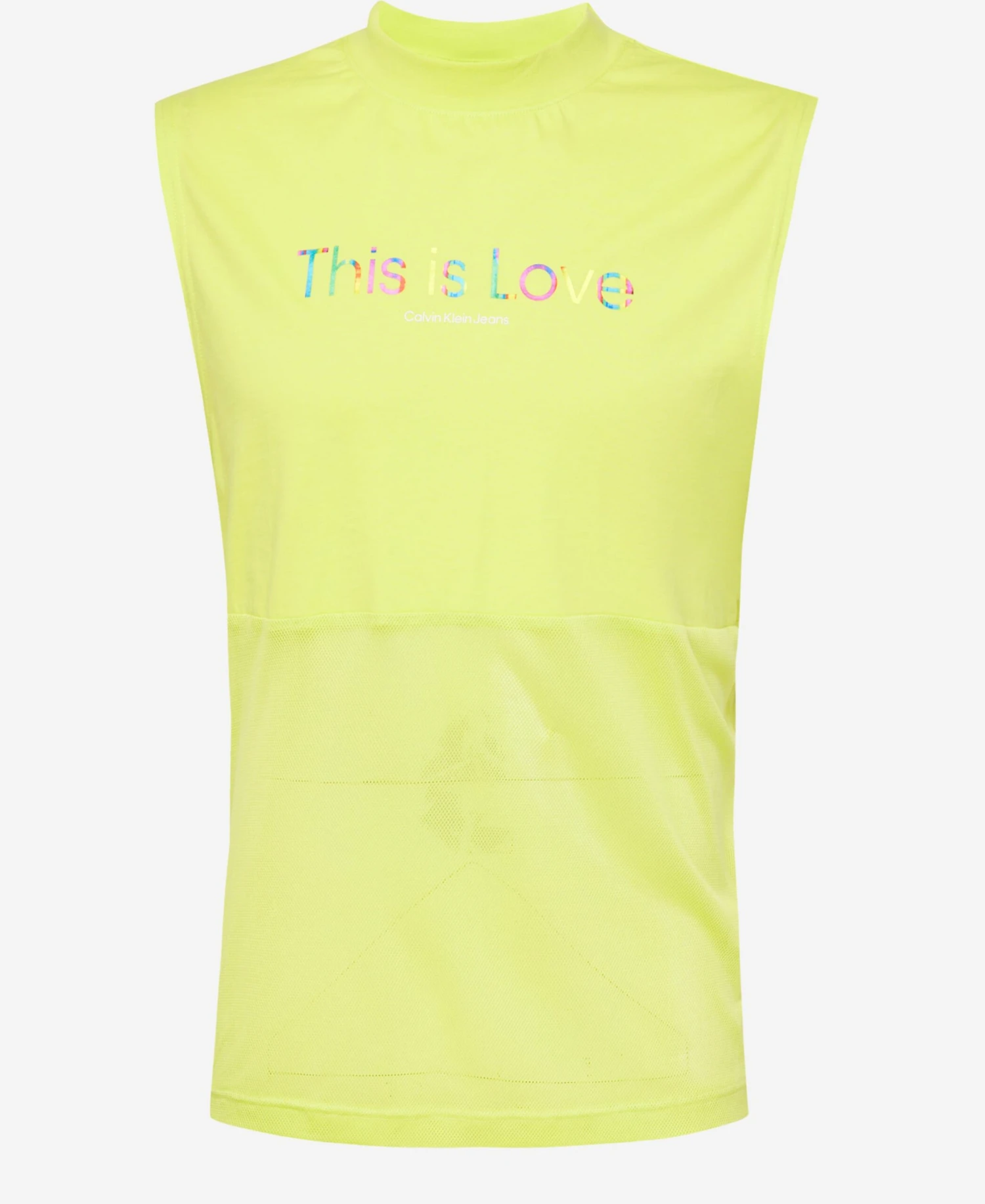 Calvin Klein Jeans Débardeurs T-Shirt Homme Citron Vert 3 Calvin Klein Jeans Débardeurs T-Shirt Homme Citron Vert