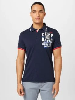 Camp David Polos T-Shirt Homme Bleu Marine / Bleu Foncé -F4NT4STIC Soldes 82cc801834eaf6dbbd7f51699b516702