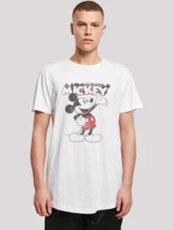 F4NT4STIC T-shirts T-Shirt Disney Micky Maus Presents Homme Blanc -F4NT4STIC Soldes 83d5ae2e158de5864327260f0bef9dde