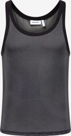 WEEKDAY Débardeurs T-Shirt Matheus Homme Noir