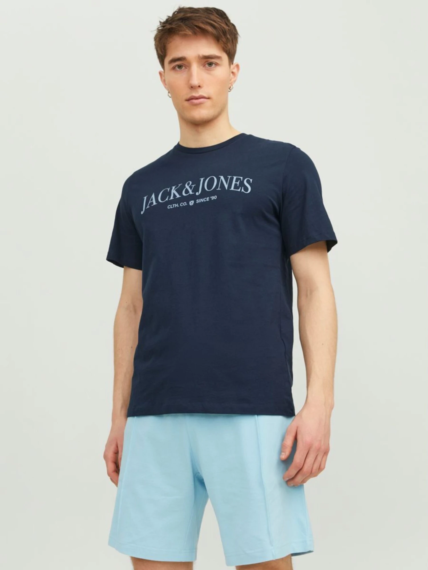 Jack & Jones T-shirts T-Shirt Homme Bleu / Bleu Clair 4 Jack & Jones T-shirts T-Shirt Homme Bleu / Bleu Clair – Image 2
