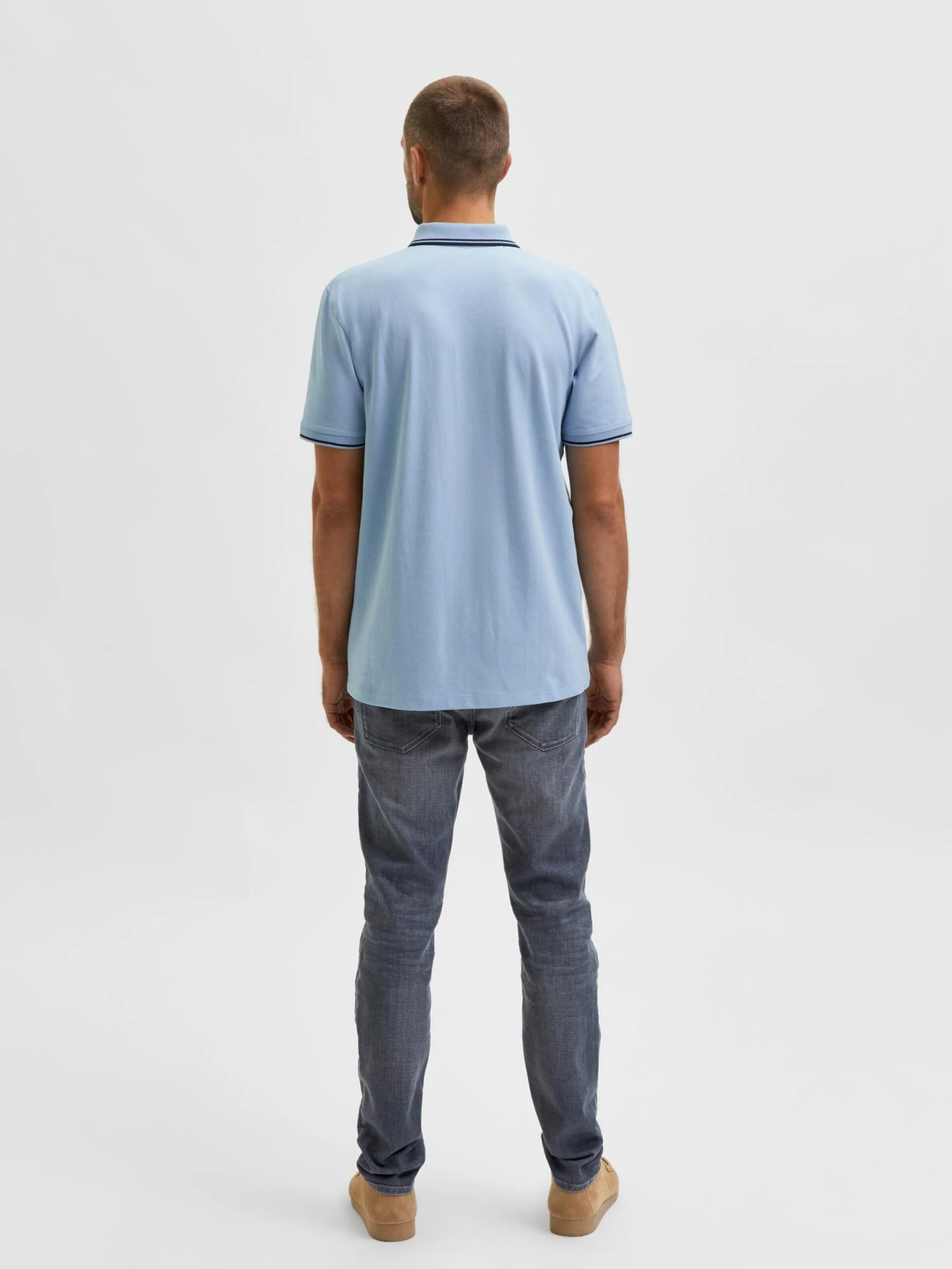 Selected Homme Polos T-Shirt Aze Homme Bleu Marine / Bleu Clair 5 Selected Homme Polos T-Shirt Aze Homme Bleu Marine / Bleu Clair – Image 3
