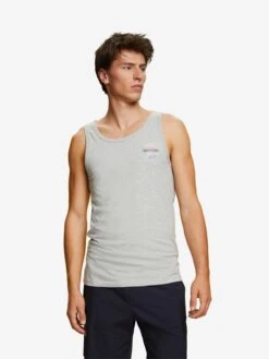 ESPRIT Débardeurs T-Shirt Homme Gris Clair -F4NT4STIC Soldes 8a3bf01d597129e6af3dbb86d92ee838