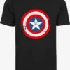 F4NT4STIC T-shirts T-Shirt Marvel Captain America Homme Noir -F4NT4STIC Soldes 9019bf7b7eb8503e53c1cf8ec811f4df