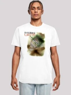 F4NT4STIC T-shirts T-Shirt David Bowie Outside Album Cover Homme Blanc -F4NT4STIC Soldes 97283331592808c3a767da2206fa8490