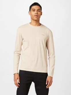 Hugo T-shirts à Manches Longues T-Shirt Derol 222 Homme Beige -F4NT4STIC Soldes aa408ddbf27600fe494f41373531b75e