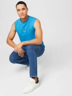 Calvin Klein Jeans Débardeurs T-Shirt Homme Bleu Ciel -F4NT4STIC Soldes ae37acd5b66e1314c5566096ad7ac97c