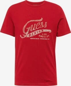 Guess T-shirts T-Shirt Homme Rouge