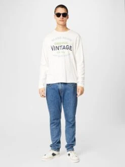 Blend T-shirts à Manches Longues T-Shirt Homme Blanc Cassé -F4NT4STIC Soldes b91376469cba0166b26c09dceb2d1413