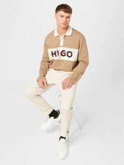 Hugo T-shirts à Manches Longues T-Shirt Dilvret Homme Sable -F4NT4STIC Soldes c16d442efd8346e13e9ebd1095c64d30