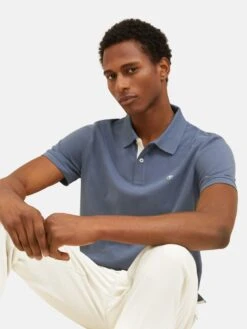 Tom Tailor Polos T-Shirt Homme Bleu Fumé -F4NT4STIC Soldes c6c705b4248671bacd09dc8d180fa32a