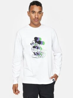 T-shirts à Manches Longues T-Shirt Disney Mickey Mouse Homme Blanc -F4NT4STIC Soldes d1a04baed09e331ff95fe80adb320fa3