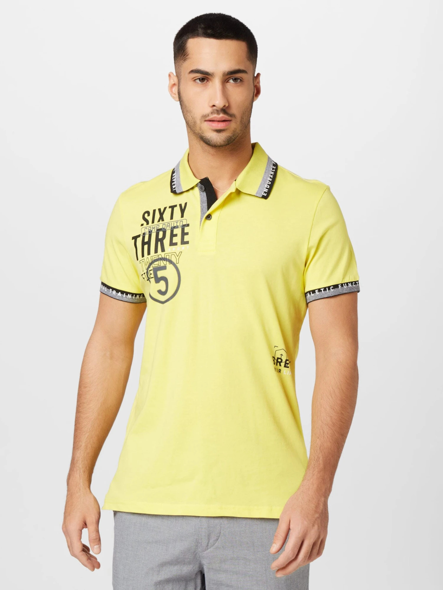Camp David Polos T-Shirt Homme Jaune 4 Camp David Polos T-Shirt Homme Jaune – Image 2