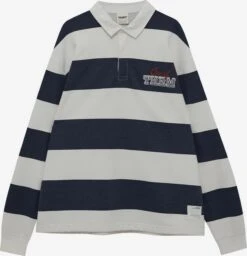 PULL & BEAR T-shirts à Manches Longues T-Shirt Homme Marine / Blanc