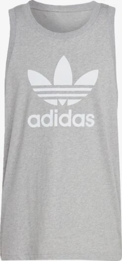 Adidas Originals Débardeurs T-Shirt Trefoil Homme Gris Chiné